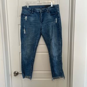 Blank NYC jeans intro step hem mid rise